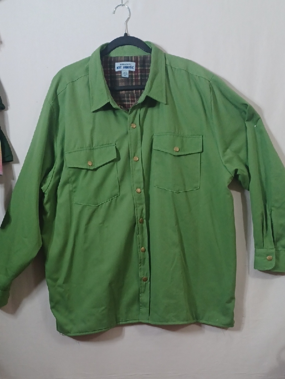 Haband Green Lightweight Button-Front Shirt Jacket